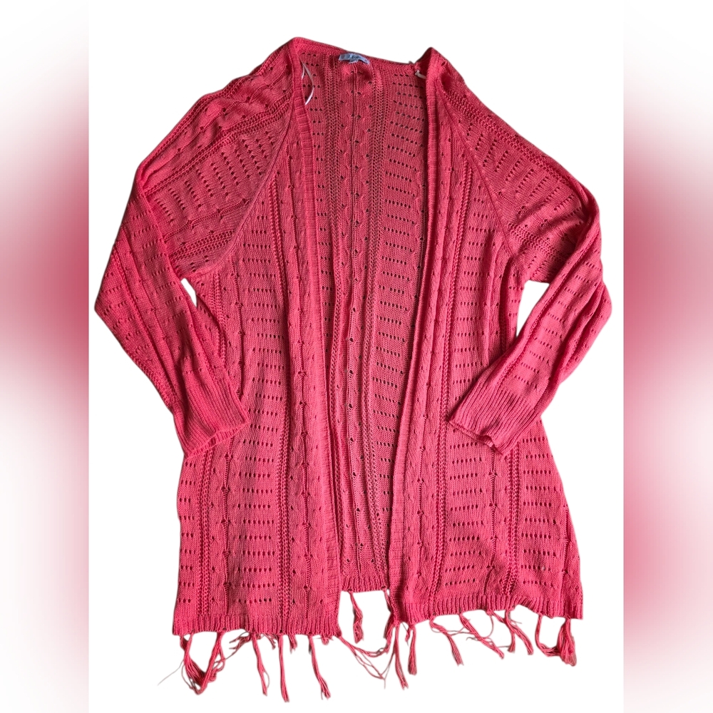 Love Women's Vibrant Pink Knit Cardigan